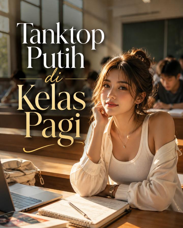 Tanktop Putih di Kelas Pagi